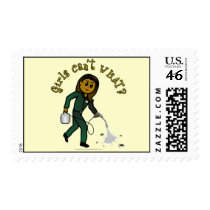 Dark Pest Control Girl postage