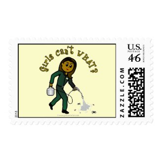 Dark Pest Control Girl Postage Stamps