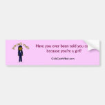 Dark Pilot Girl Bumper Sticker