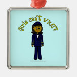 Dark Pilot Girl Christmas Tree Ornaments