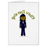 Dark Pilot Girl Greeting Card