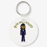 Dark Pilot Girl Keychains