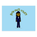 Dark Pilot Girl Postcard