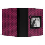 Dark Pink and Black Damask Wedding Album binders