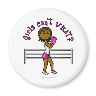 Dark Pink Female Boxer Refrigerator Magnets
