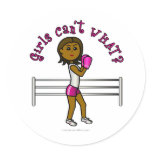 Dark Pink Female Boxer Stickers