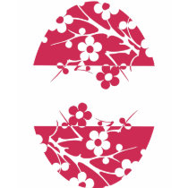 Dark Pink Floral Oval t-shirts by easeandgrace Dark Pink Floral Oval t-shirts