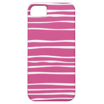 Dark Pink Funky Stripe Pattern iPhone 5 Case