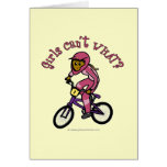 Dark Pink Girls BMX Greeting Card