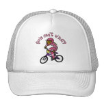 Dark Pink Girls BMX Mesh Hats