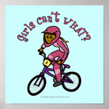 Dark Pink Girls BMX Poster