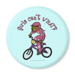 Dark Pink Girls BMX Refrigerator Magnets