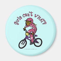Dark Pink Girls BMX Refrigerator Magnets