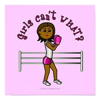 Dark Pink Girls Boxing Posters