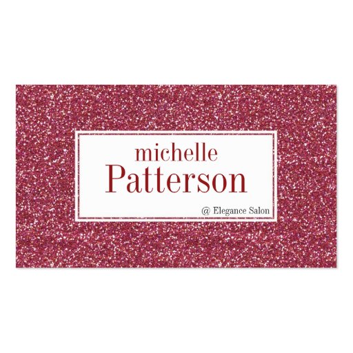 Dark Pink Glitter Appointment Business Cards (front side)