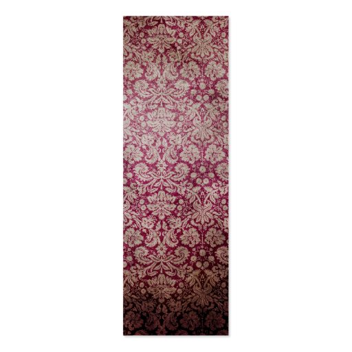 Dark pink grunge damask wallpaper business card templates (front side)