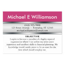 Dark Pink Header RESUME Business Cards business cards