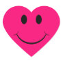 Dark Pink Heart Smiley Face Stickers