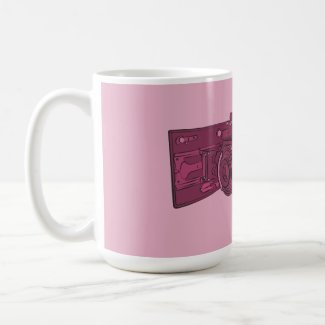 Dark Pink Old Camera zazzle_mug