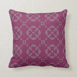 Dark Pink Pillow with Classic Decoration Pattern