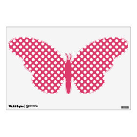 Dark Pink Polka Dots Wall Stickers