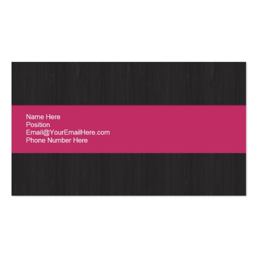 Dark & Pink Professional Business Card (back side)
