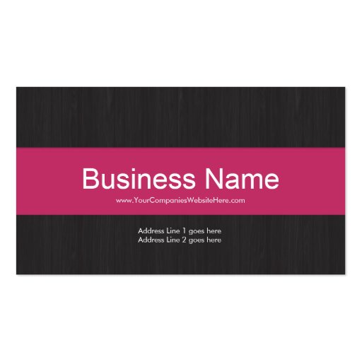 Dark & Pink Professional Business Card (front side)
