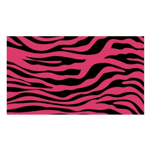 Dark Pink Zebra Stripes; Chalkboard look Business Card (back side)