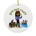 Dark Pirate Girl Christmas Tree Ornaments