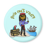 Dark Pirate Girl Magnet