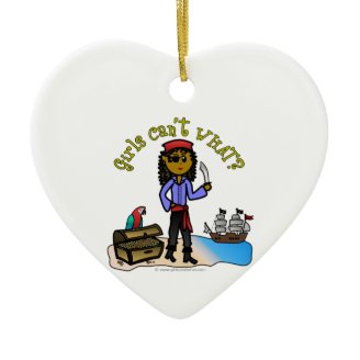 Dark Pirate Girl Christmas Tree Ornaments