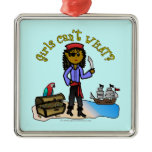 Dark Pirate Girl Ornaments