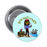 Dark Pirate Girl Pinback Button