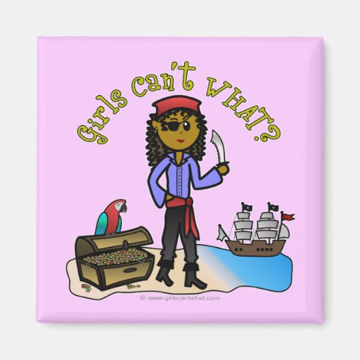 Dark Pirate Girl Refrigerator Magnet