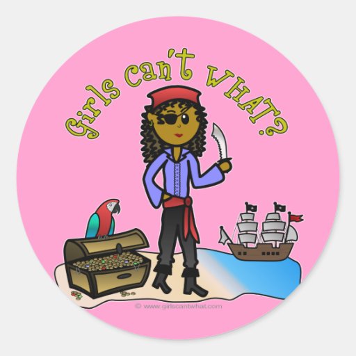 Dark Pirate Girl Sticker