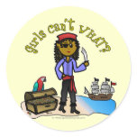 Dark Pirate Girl Stickers