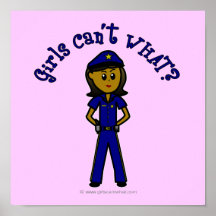 Dark Police Girl Print
