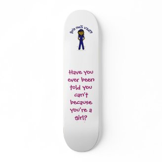 Dark Police Officer Girl Skateboard