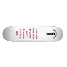 Dark Police Officer Girl Skateboard