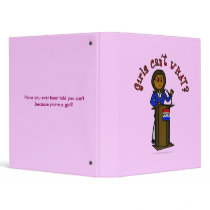 Dark Politician Girl Vinyl Binders