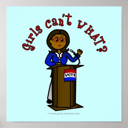 Dark Politician Girl Poster
