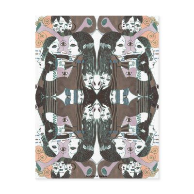 dark psychedelism snail postcard by faustine