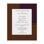 Dark purple and Brown modern Wedding flyers