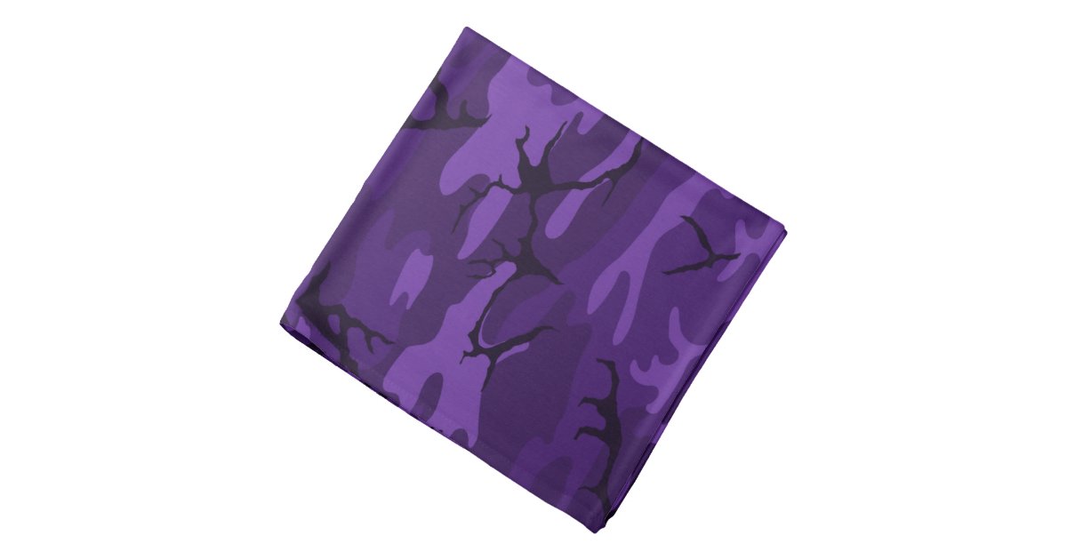 Dark Purple Camo Bandana Zazzle