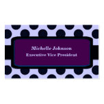 dark purple Circles business cards
