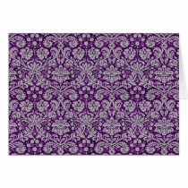 Dark Purple Damask cards