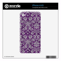 Dark Purple Damask skins