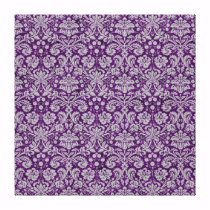 Dark Purple Damask canvas prints