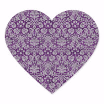 Dark Purple Damask stickers