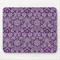 Dark Purple Damask mousepads